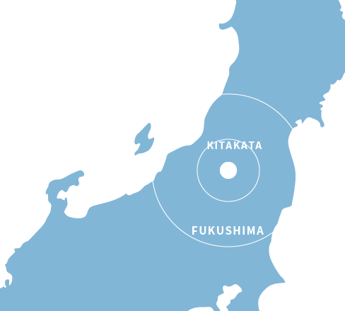 福島県喜多方市周辺の地図